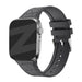 Bandz Apple Watch Silikonarmband mit Leder Gemustert (Dunkelgrau)