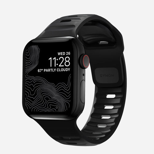 Nomad Sport Apple Watch Silikonarmband (Schwarz)