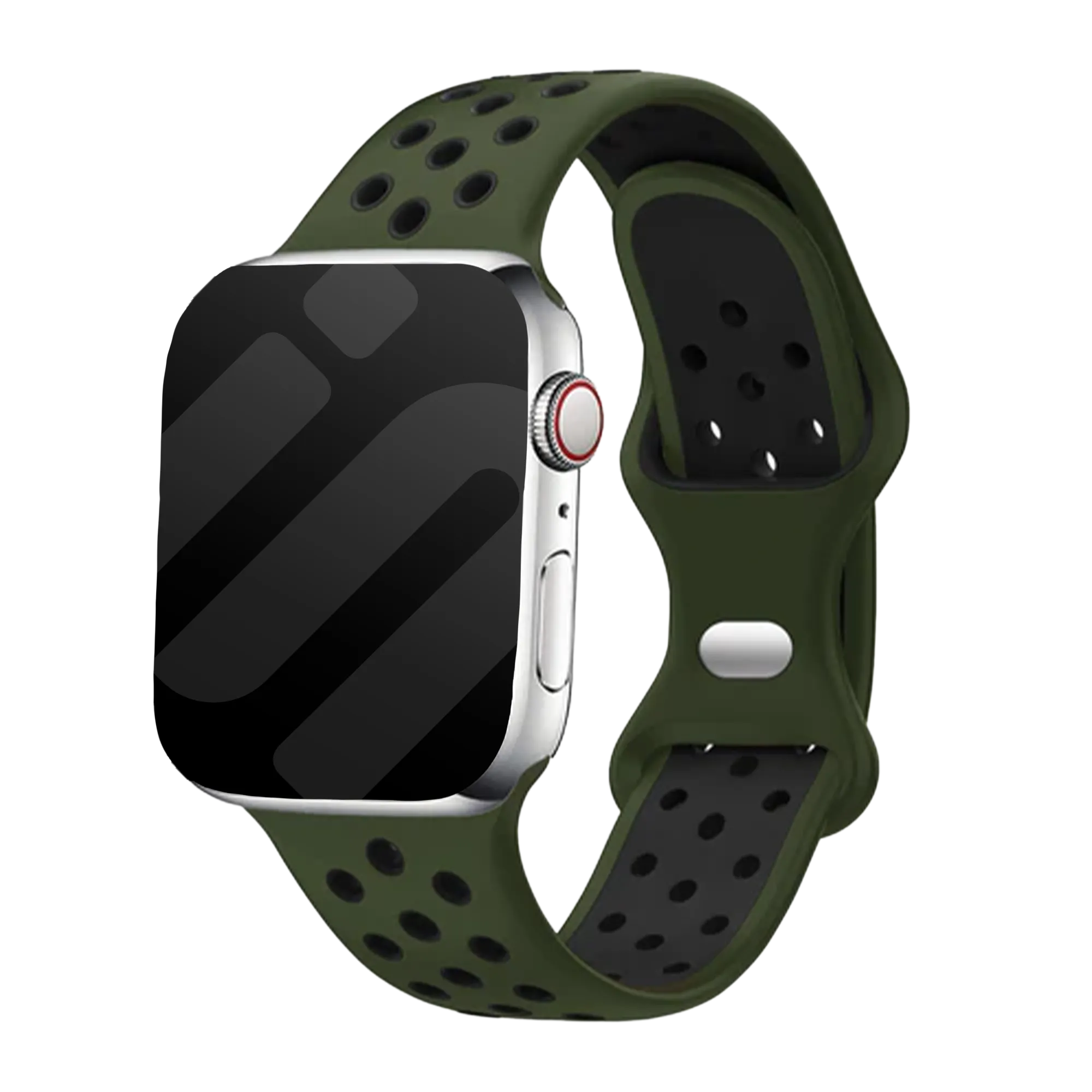 Apple Watch Sportarmband (Olivgrün/Schwarz)