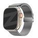 Bandz Apple Watch Ultra Milanese Loop Strap P-Buckle (Silver)