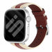 Apple Watch Slim Hybrid Lederarmband (Beige/Rot)