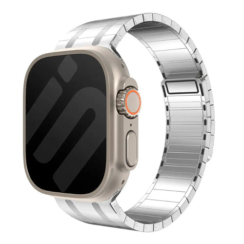 apple watch magnetic steel band silver
