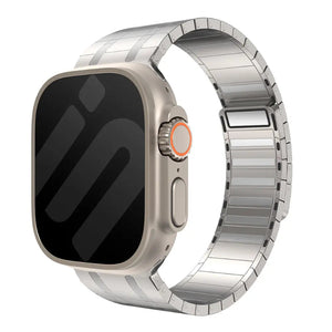 apple watch magnetic steel band titanium gold