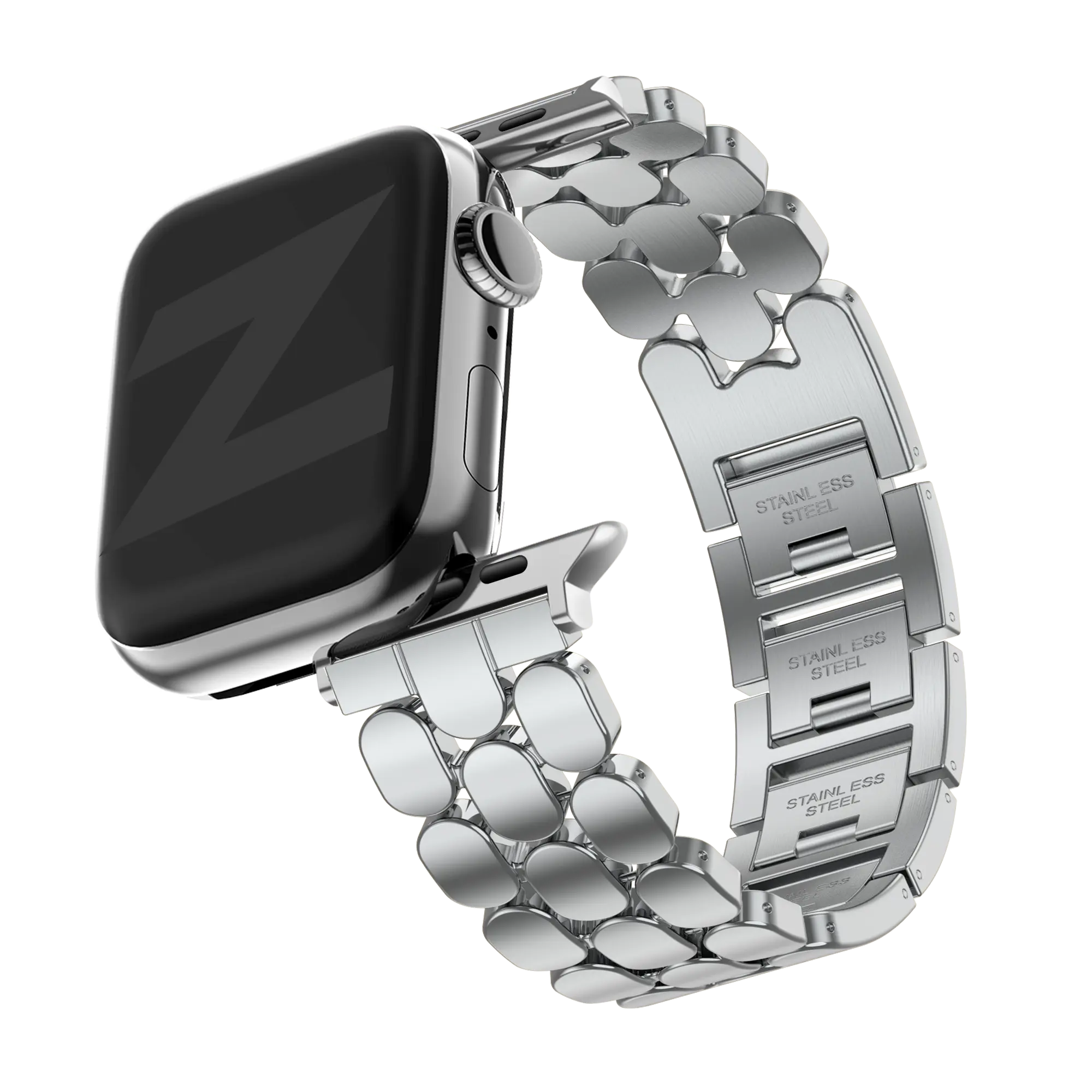 Bandz Apple Watch Stahlarmband 'Oval' (Silber)