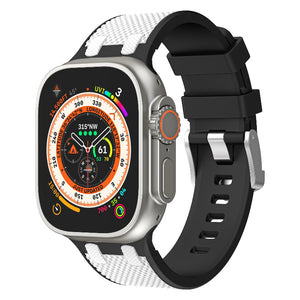 apple watch sport grain band black white