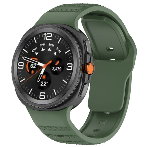 Samsung Galaxy Watch 8 - 40mm Outdoor Silikonarmband (Olivgrün)