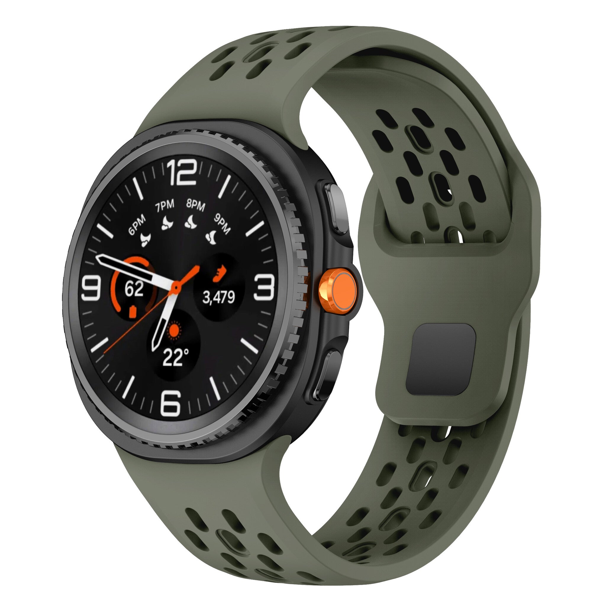 Samsung Galaxy Watch 9 - 44mm Air Silikonarmband (Armeegrün)