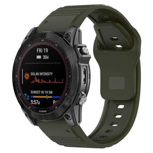 Garmin Quatix 8 Pro - 47mm Outdoor Silikonarmband (Armeegrün)