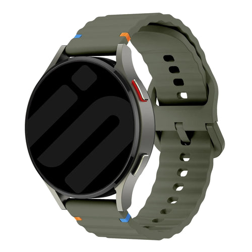 Coros Apex 2 wave Silikonarmband (Armeegrün)