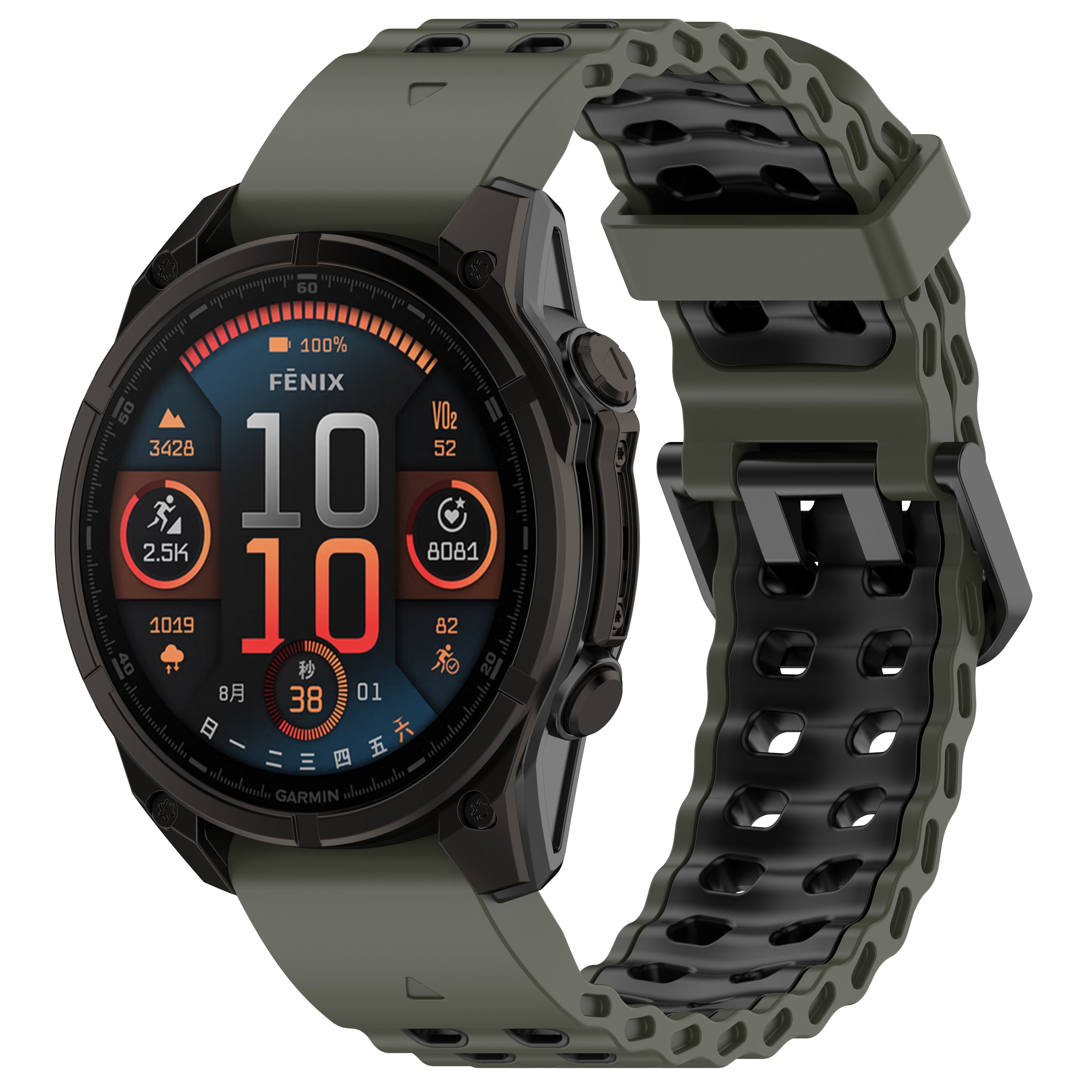 Garmin Tactix 7 Pro Wave Sportarmband (Grün/Schwarz)