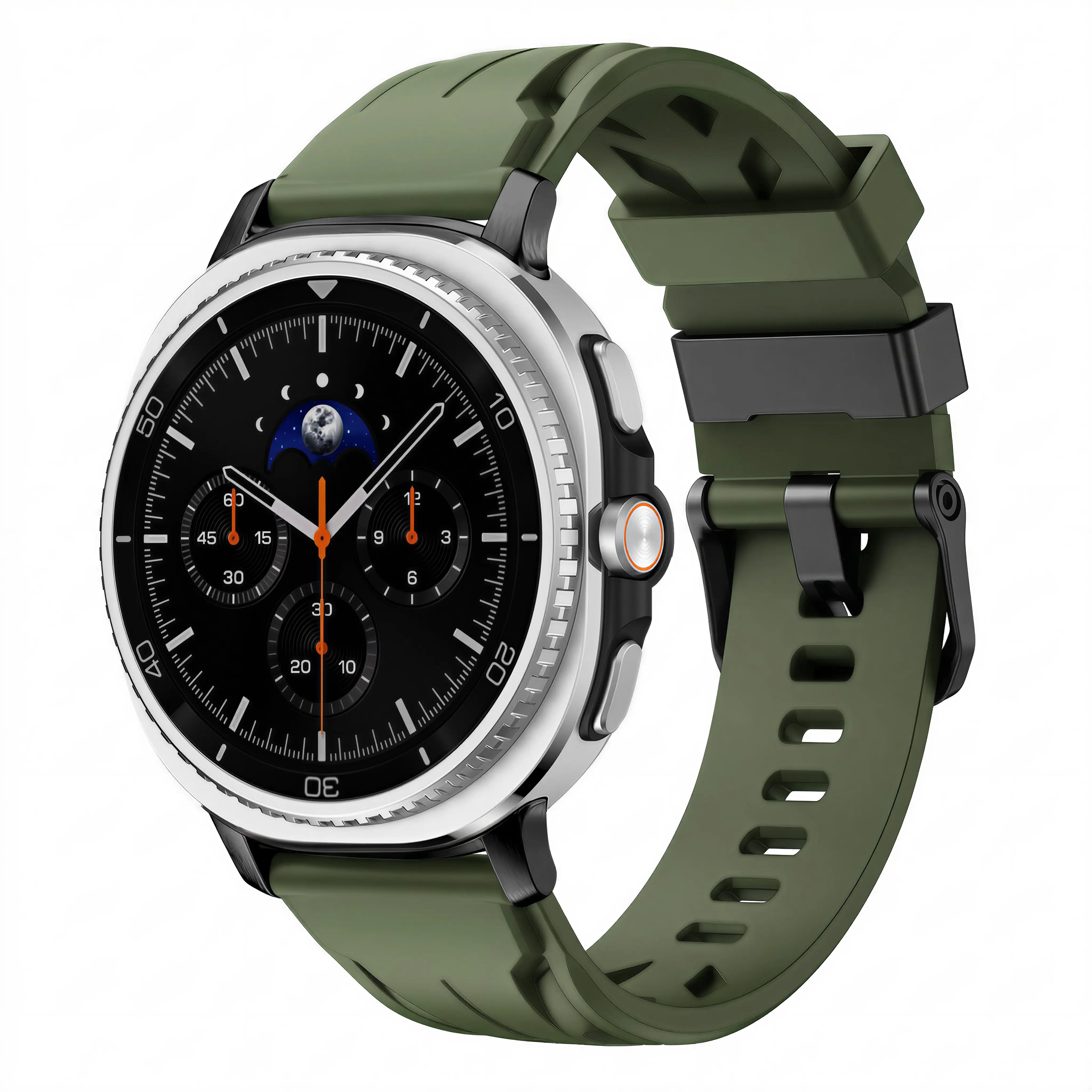 Samsung Galaxy Watch 9 - 44mm Race Silicone Strap (Army Green)