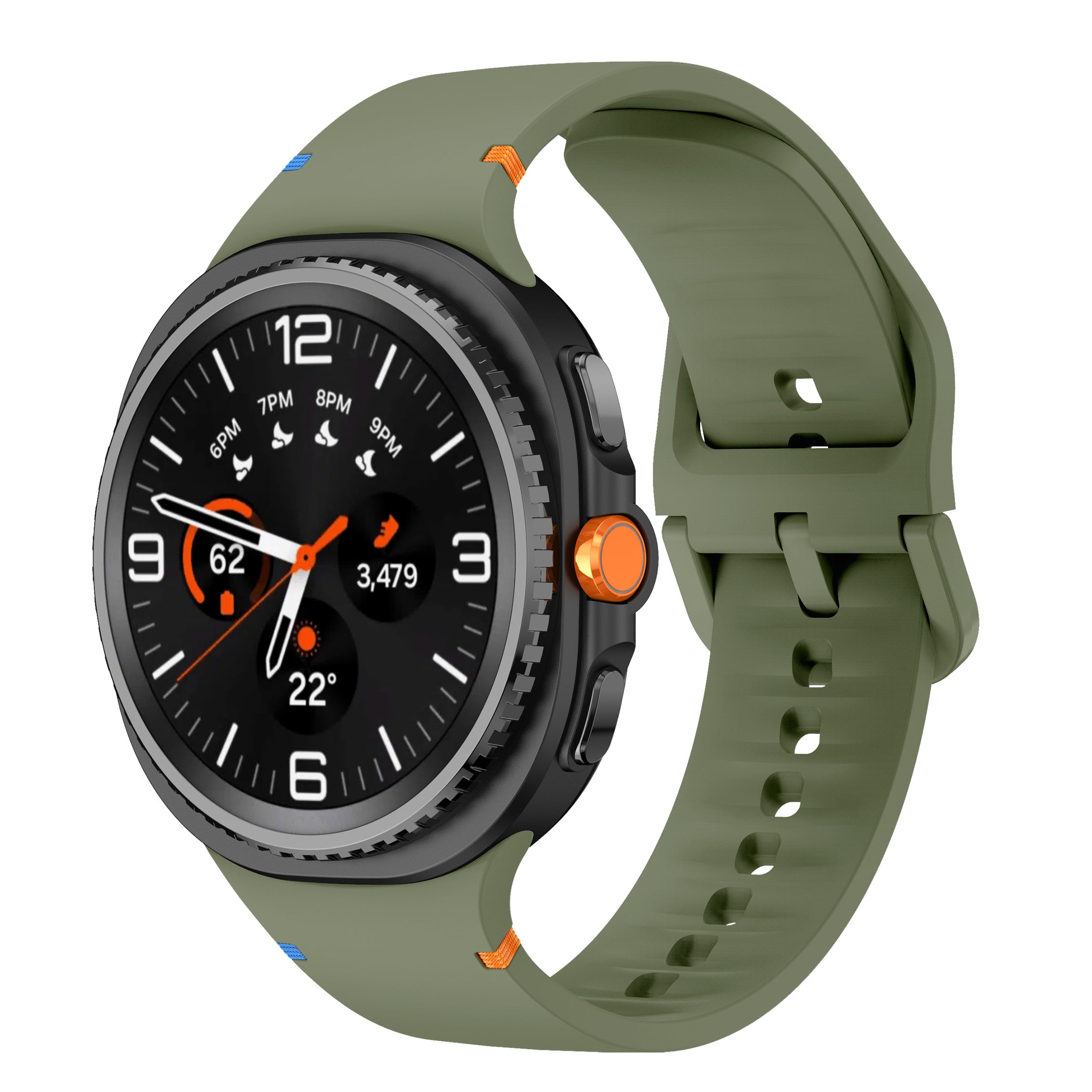 Samsung Galaxy Watch 8 Classic Silikonarmband (Armee Grün)