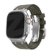Bandz Apple Watch Ultra Silikonarmband Luxus Liquid (Braun mit Silber)