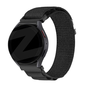 Bandz Samsung Galaxy Watch 4 Classic 46mm Alpine Nylon Strap (Black)
