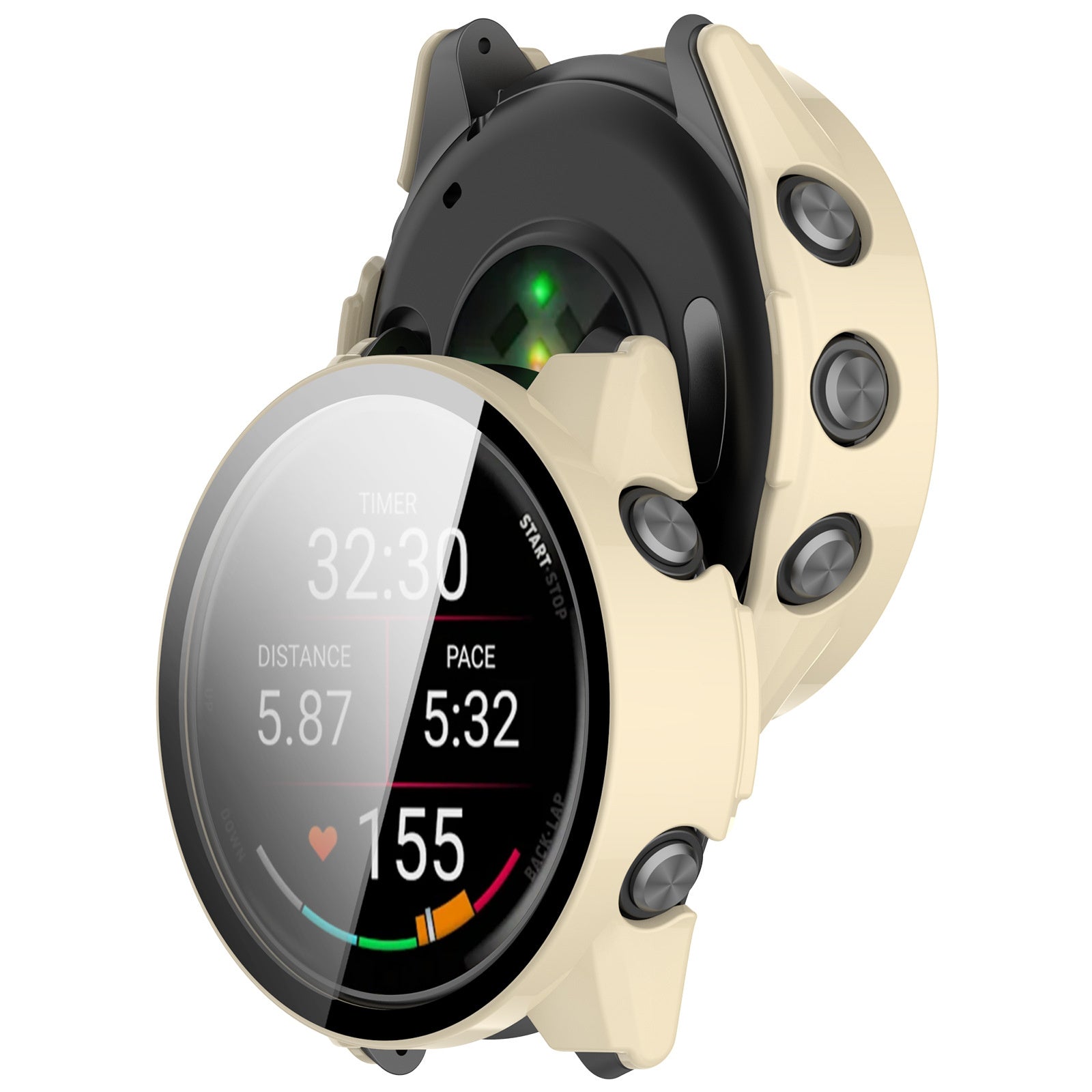 Garmin Forerunner 570 - 42 mm Hardkoffer mit Glass (Beige)