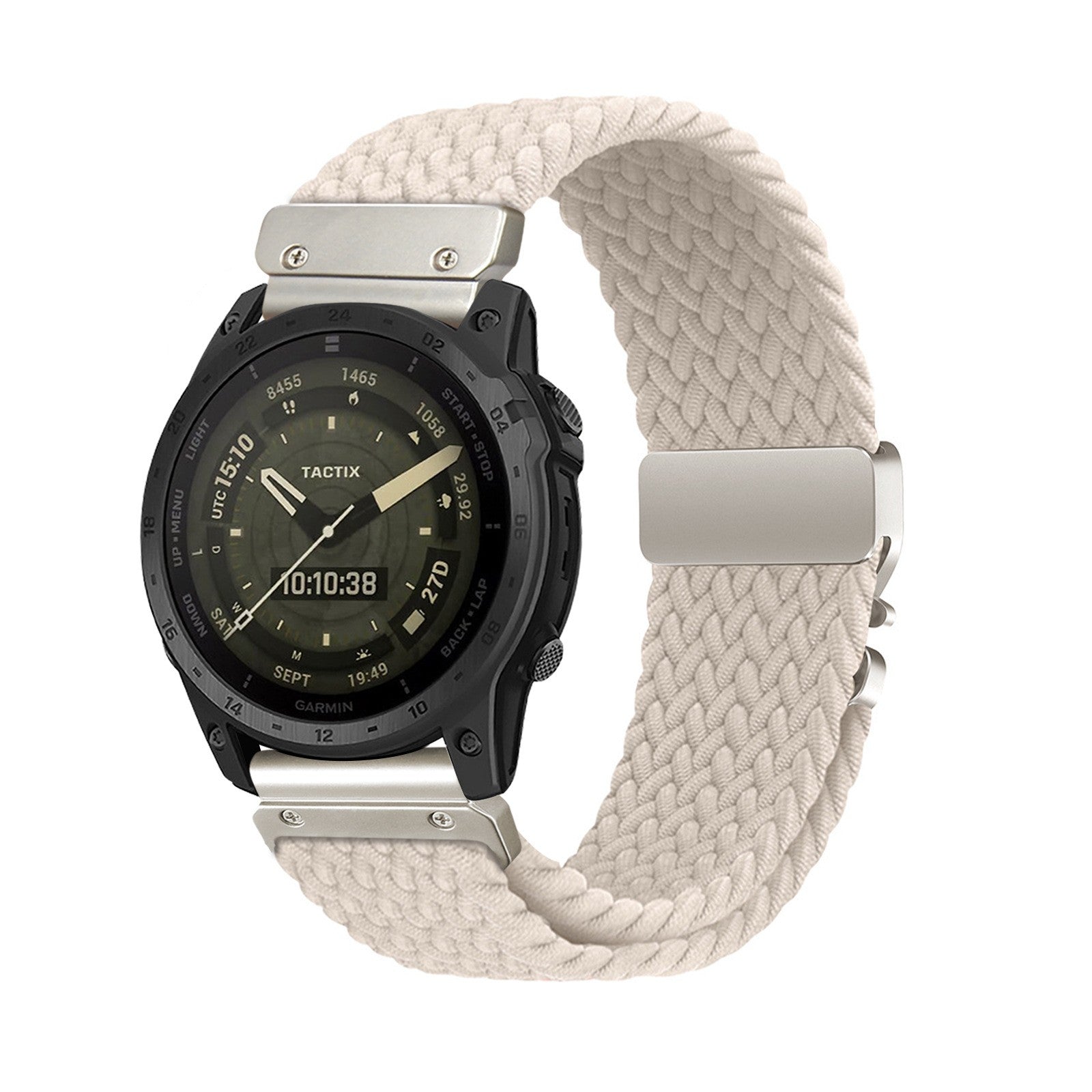 Garmin Fenix 5s Geflochtenes Armband mit P-Schnalle (Beige)