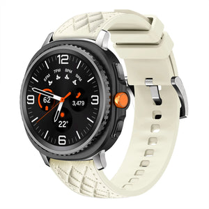Samsung Galaxy Watch 9 - 40mm Diamond Hybrid Lederarmband (Beige)