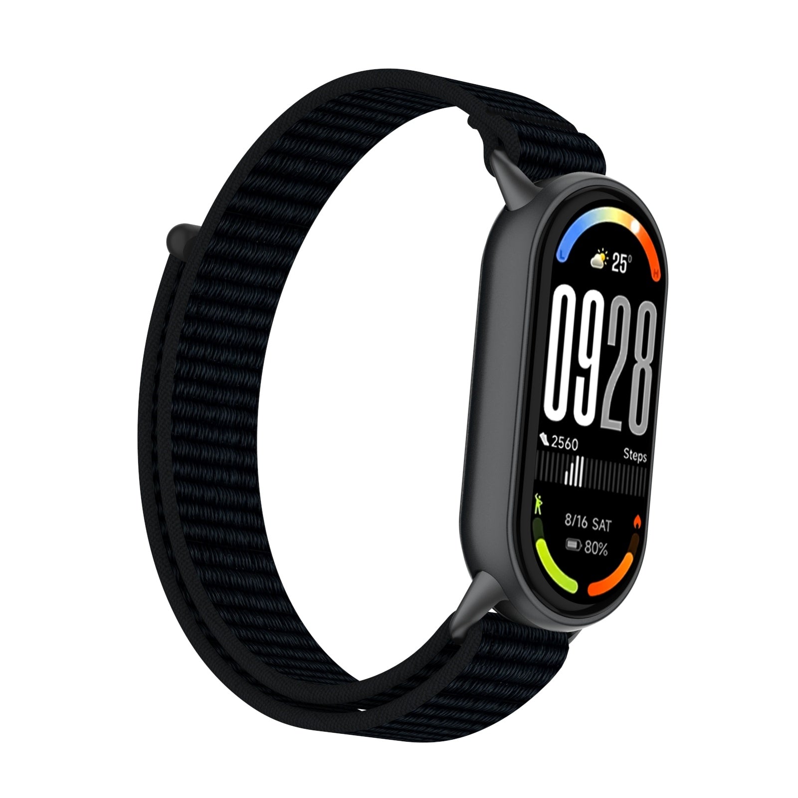 Xiaomi Smart Band 8 Modern Nylonarmband (Schwarz)