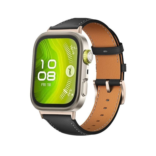 Huawei Watch Fit 5 Lederarmband (Schwarz)
