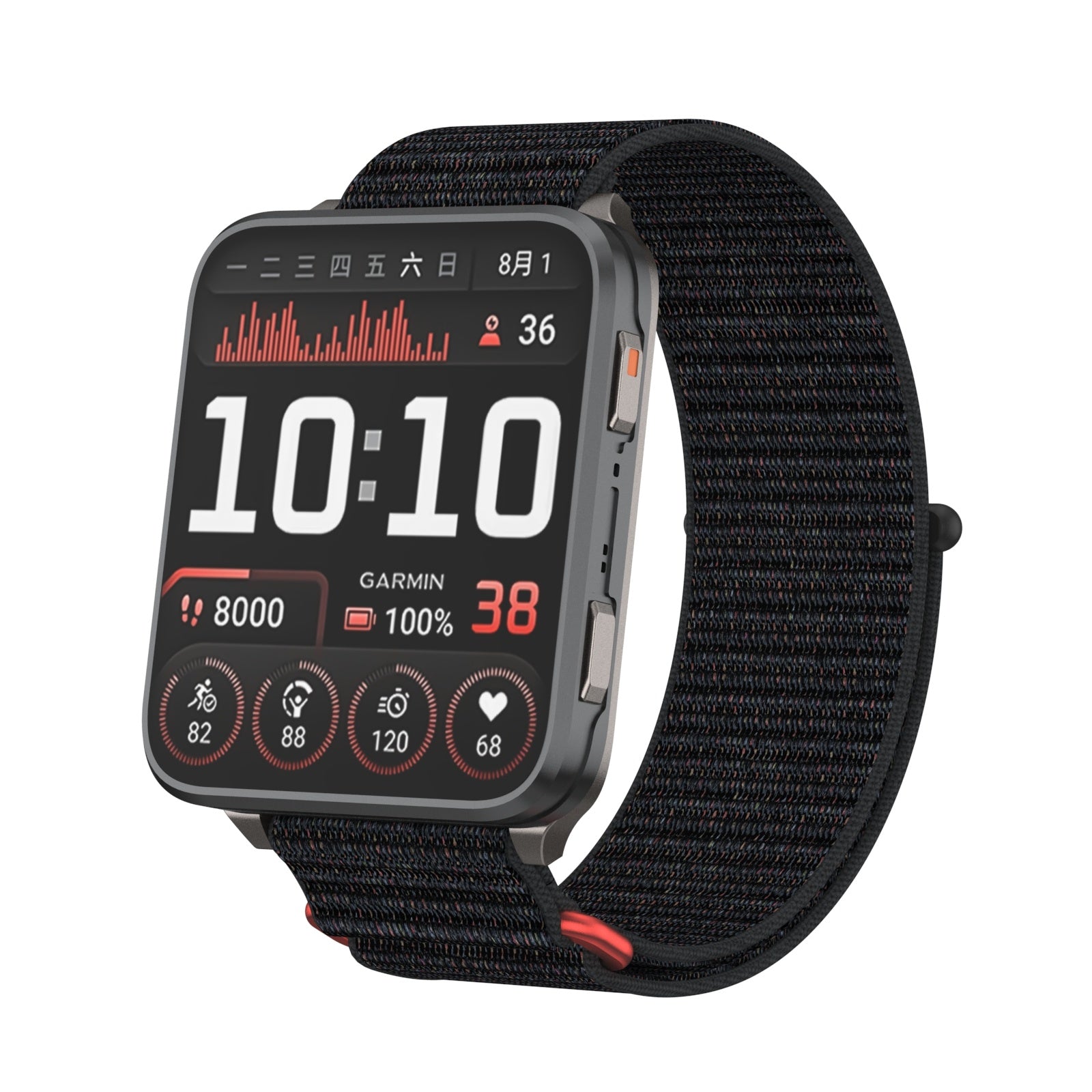 Garmin Venu X1 Nylonarmband (Schwarz)