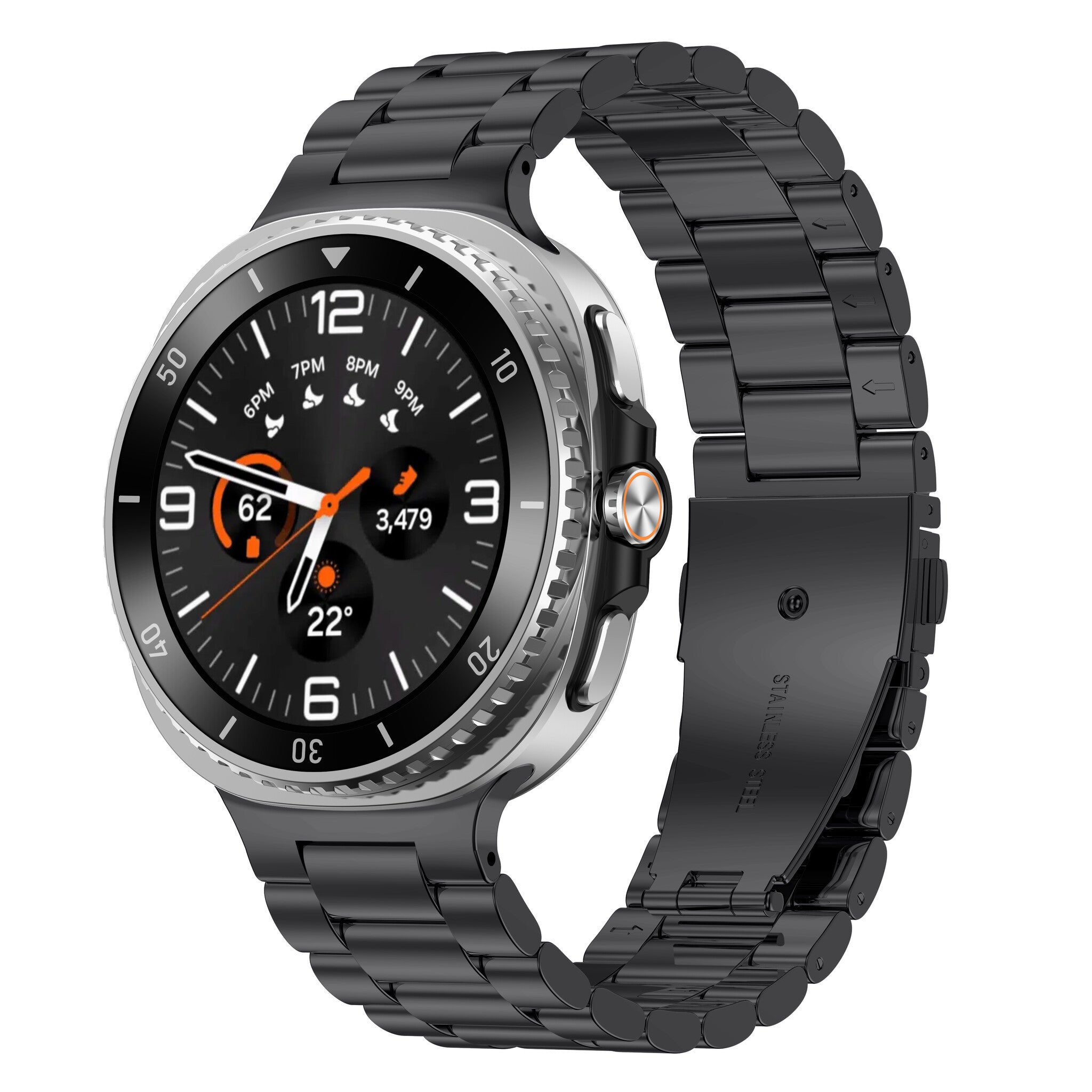 Samsung Galaxy Watch 9 - 44mm Stahlarmband (Schwarz)