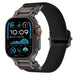 Apple Watch Ultra Polyester Explorer Armband (Schwarz mit Schwarz)