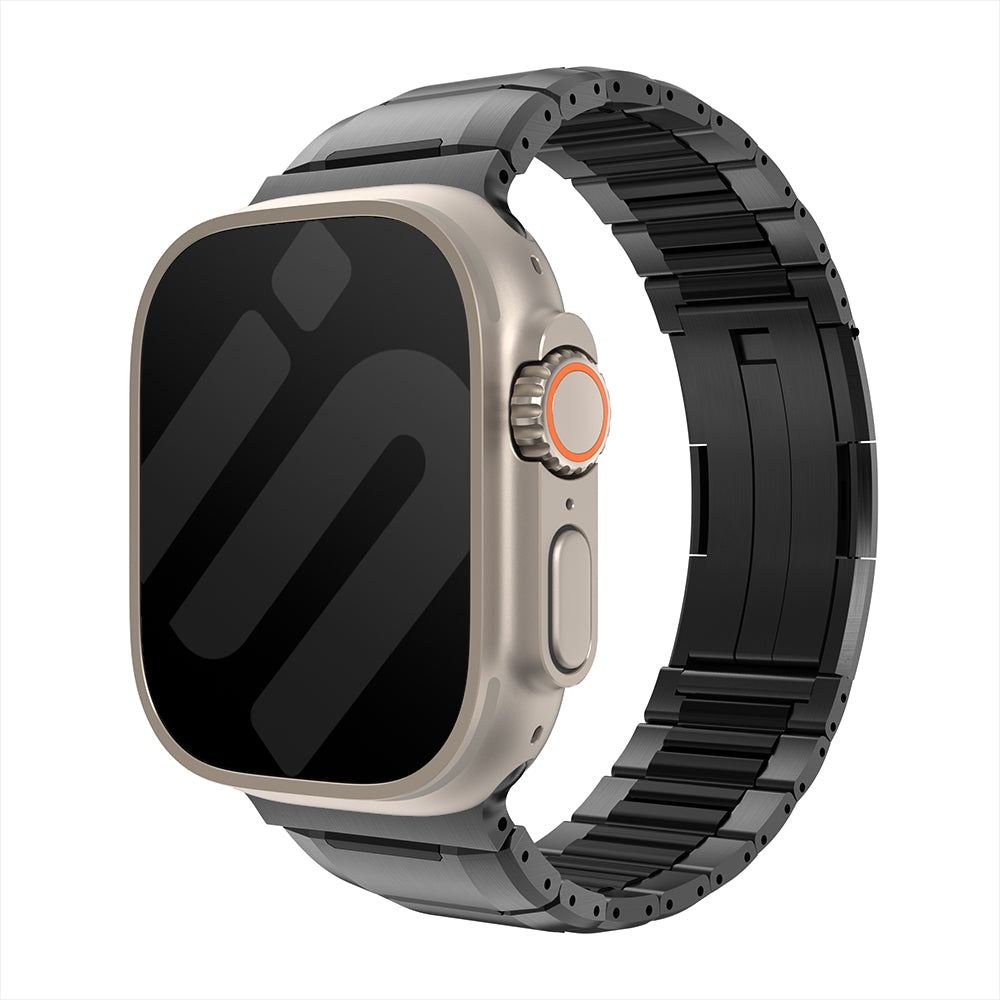 Apple Watch Stahl-Hybridarmband (Schwarz)