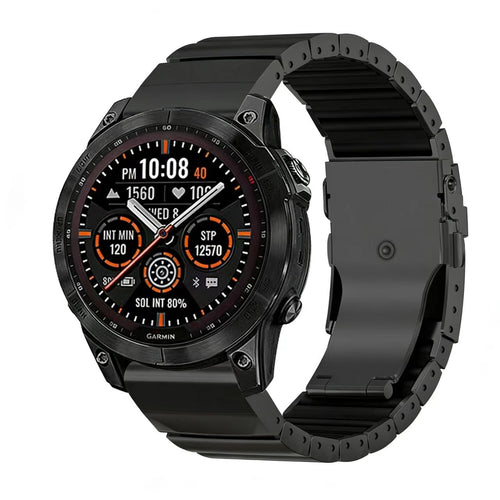 Garmin Quatix 8 - 51mm Titan Hybridarmband (Schwarz)