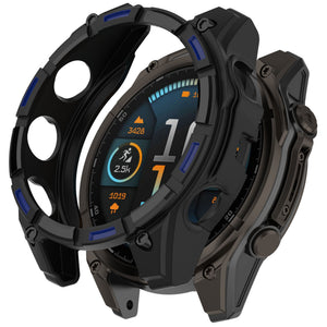 Garmin Quatix 8 - 47mm Robuste TPU-Hülle (Schwarz/Blau)