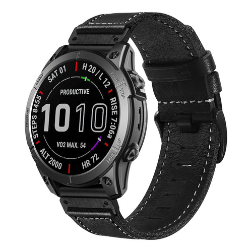 Garmin Approach S60 Premium Lederarmband (Schwarz)