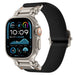 Apple Watch Ultra Polyester Explorer Armband (Schwarz mit Titan)