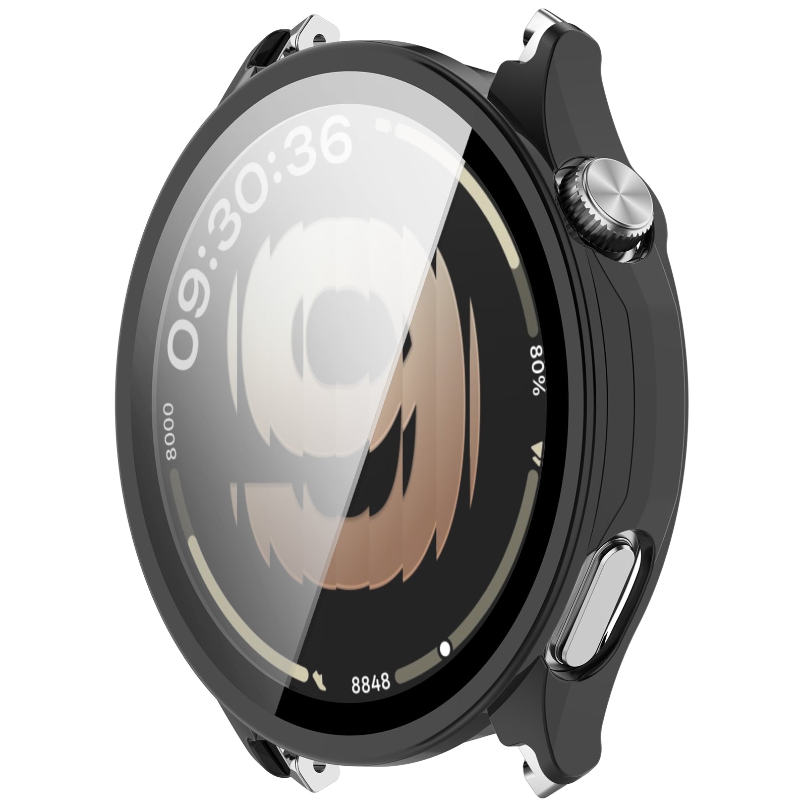 Oppo Watch S Hardcase mit Glas (Schwarz)