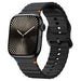 Apple Watch Wave Silikonarmband (Schwarz)