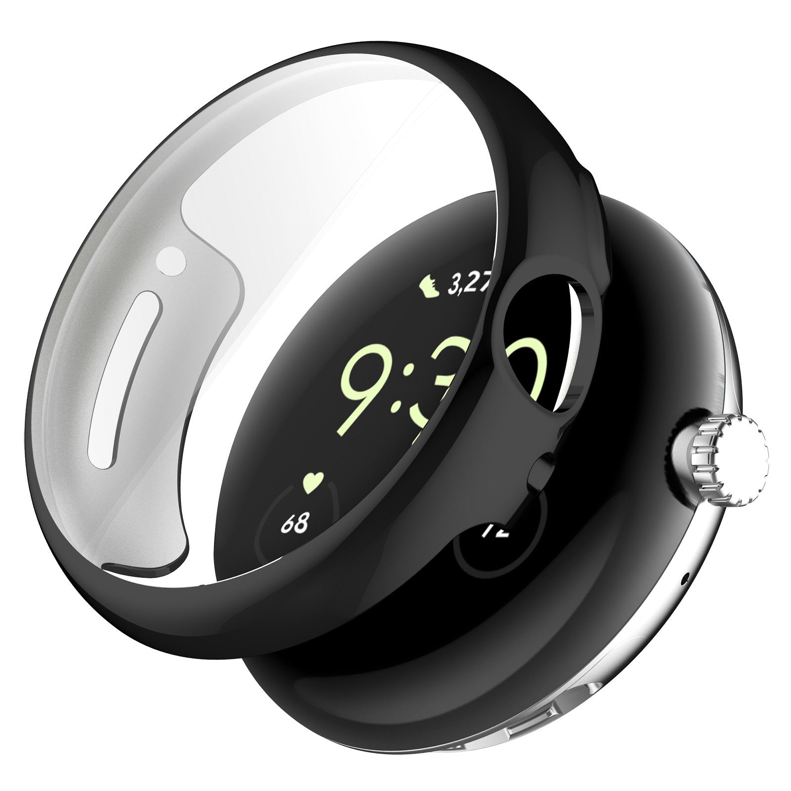 Google Pixel Watch 4 - 45mm TPU Hülle (Schwarz)