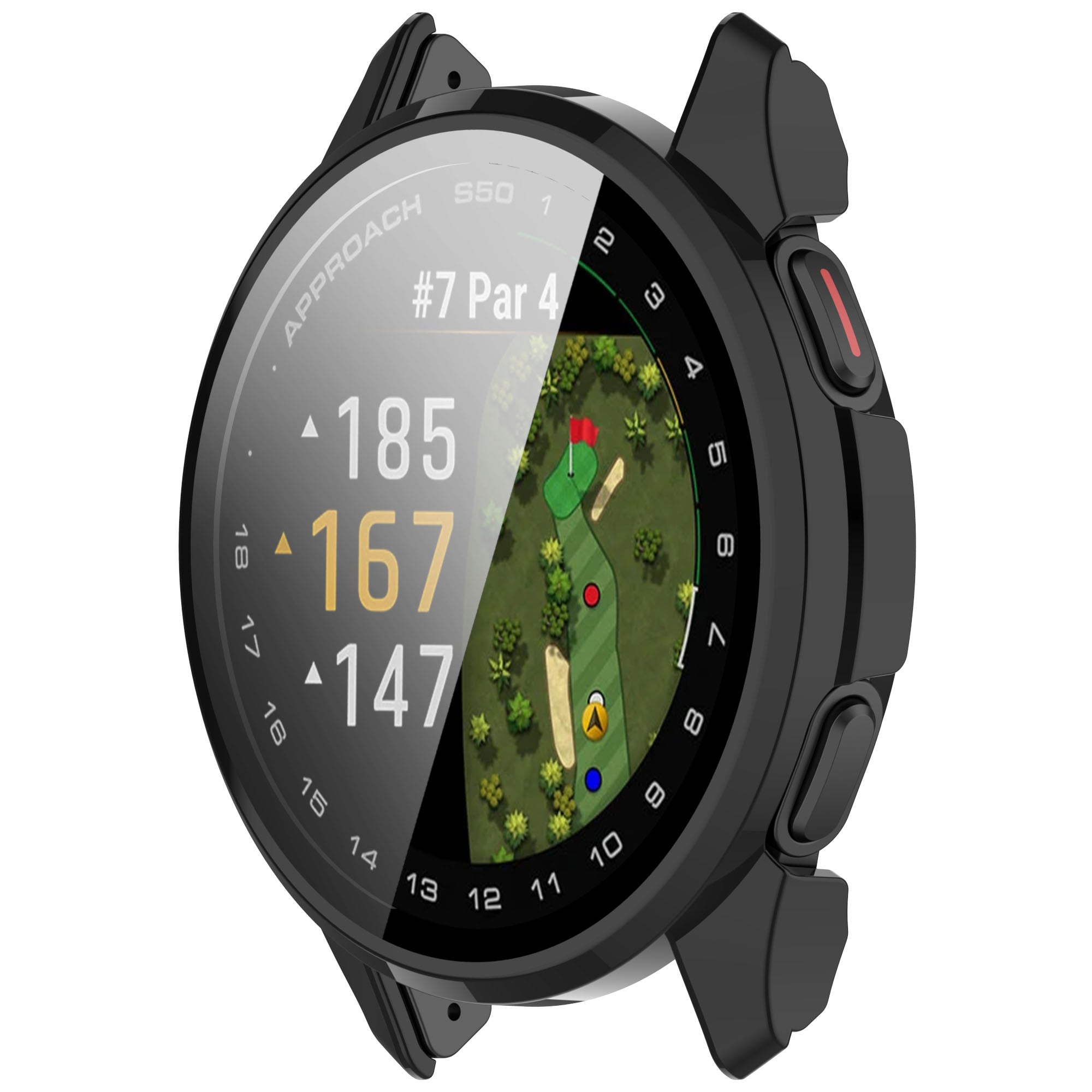 Garmin Approach S50 PC-Hülle mit Glas (Schwarz)