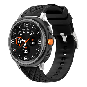 galaxy watch 8 classic leather hybrid band black