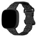 Fitbit Versa 4 gemustertes Silikonarmband (Schwarz)
