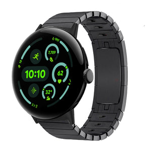 Google Pixel Watch 4 - 45mm Premium Metall Gliederarmband (Schwarz)