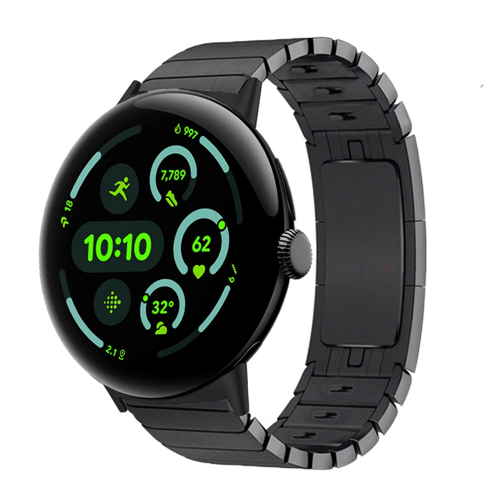 Google Pixel Watch 4 - 45mm Premium Metall Gliederarmband (Schwarz)