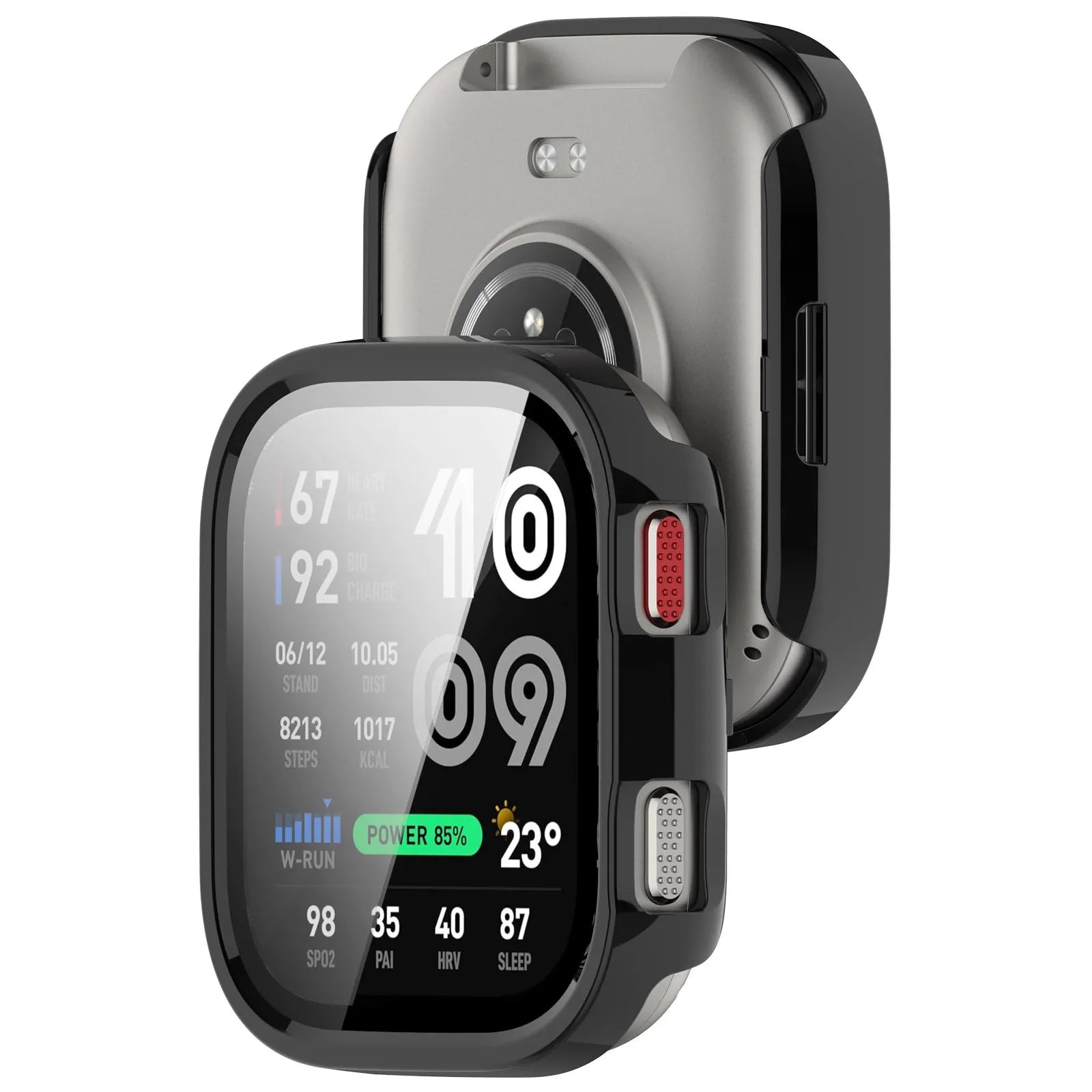 Amazfit Bip Max PC-Hülle mit Glas (Schwarz)