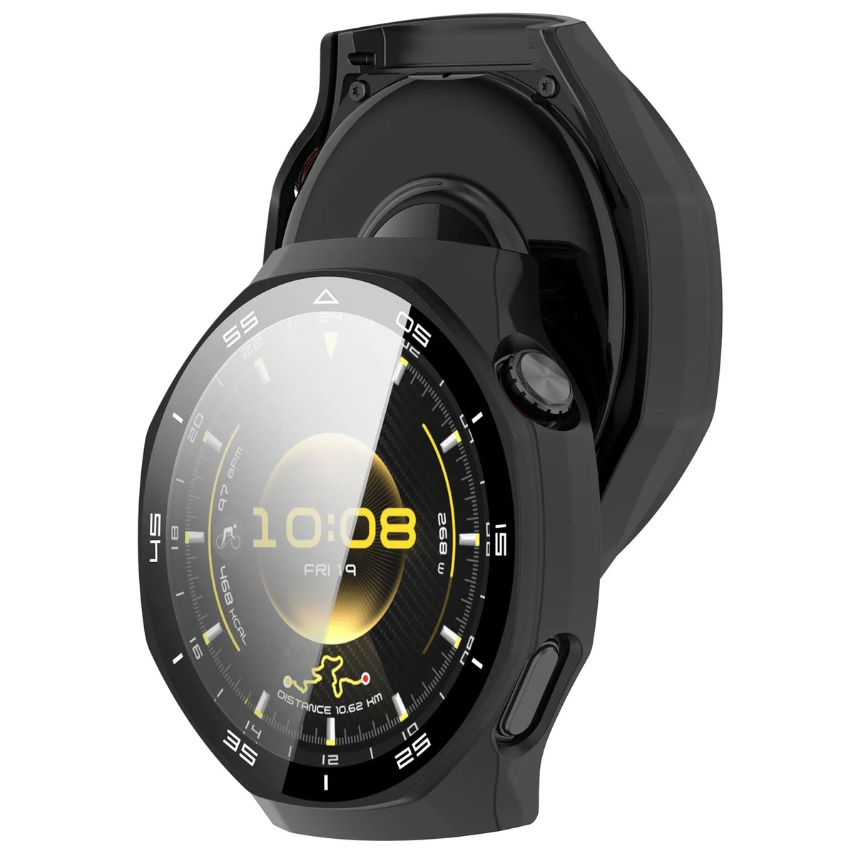 Huawei Watch GT 6 Pro Hard Case mit Glas (Schwarz)