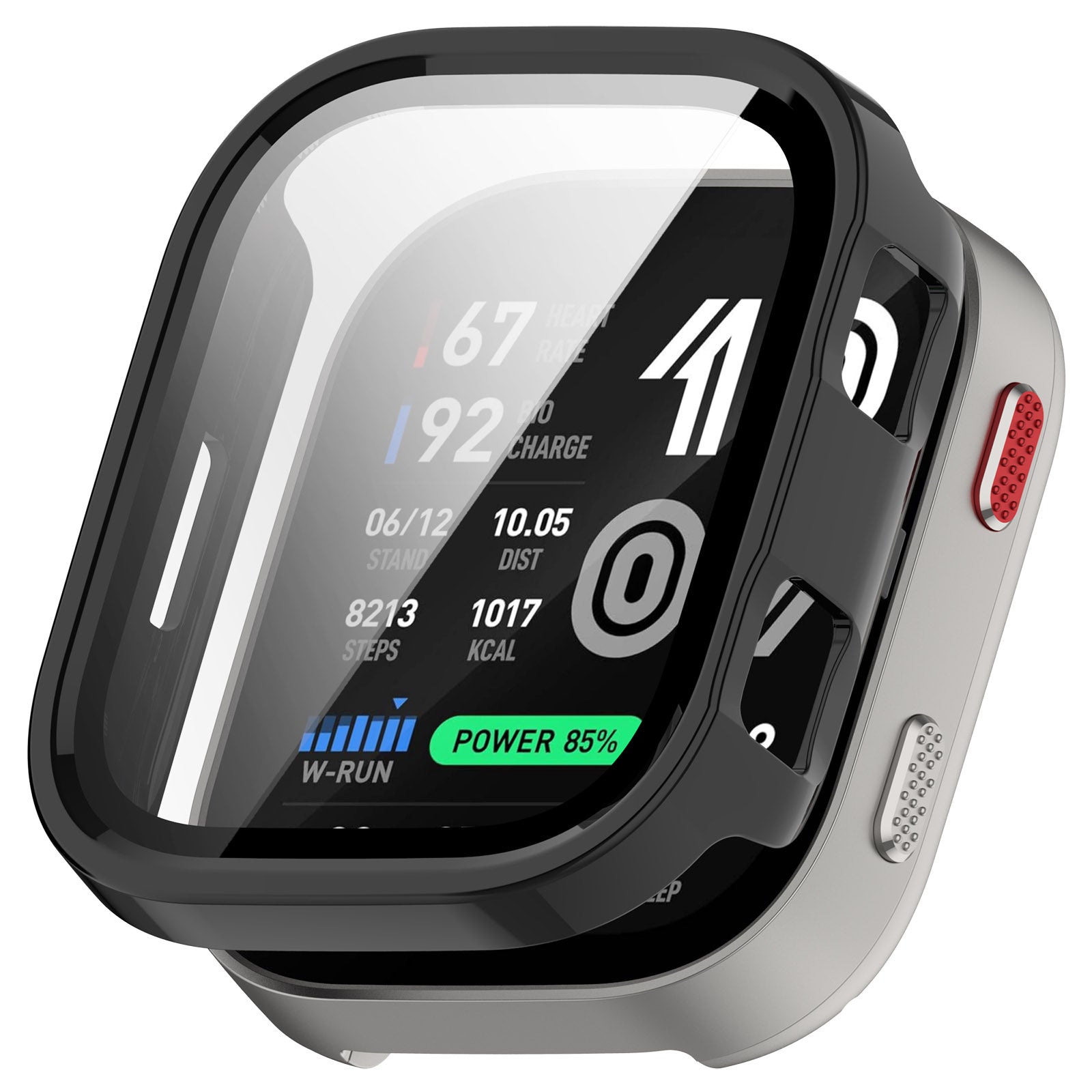 Amazfit Bip Max PC-Hülle mit Glas (Schwarz)