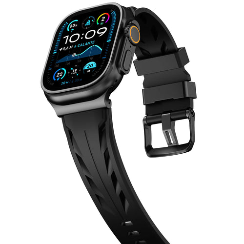 Apple Watch Race Silikonarmband (Schwarz)