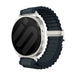 Samsung Galaxy Watch 9 - 40mm Outdoor Nylon Strap with P-Buckle (Black with Silver)