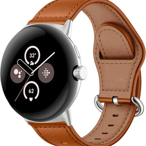 Google Pixel Watch 4 - 41mm Leder Schnallenarmband (Braun)