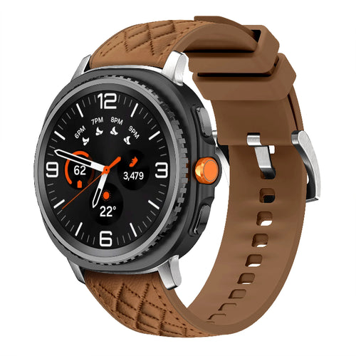 galaxy watch 8 40mm leather hybrid band brown