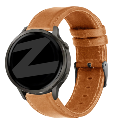 Bandz Garmin Vivoactive 3 Leather Strap 'Classic' (Brown)