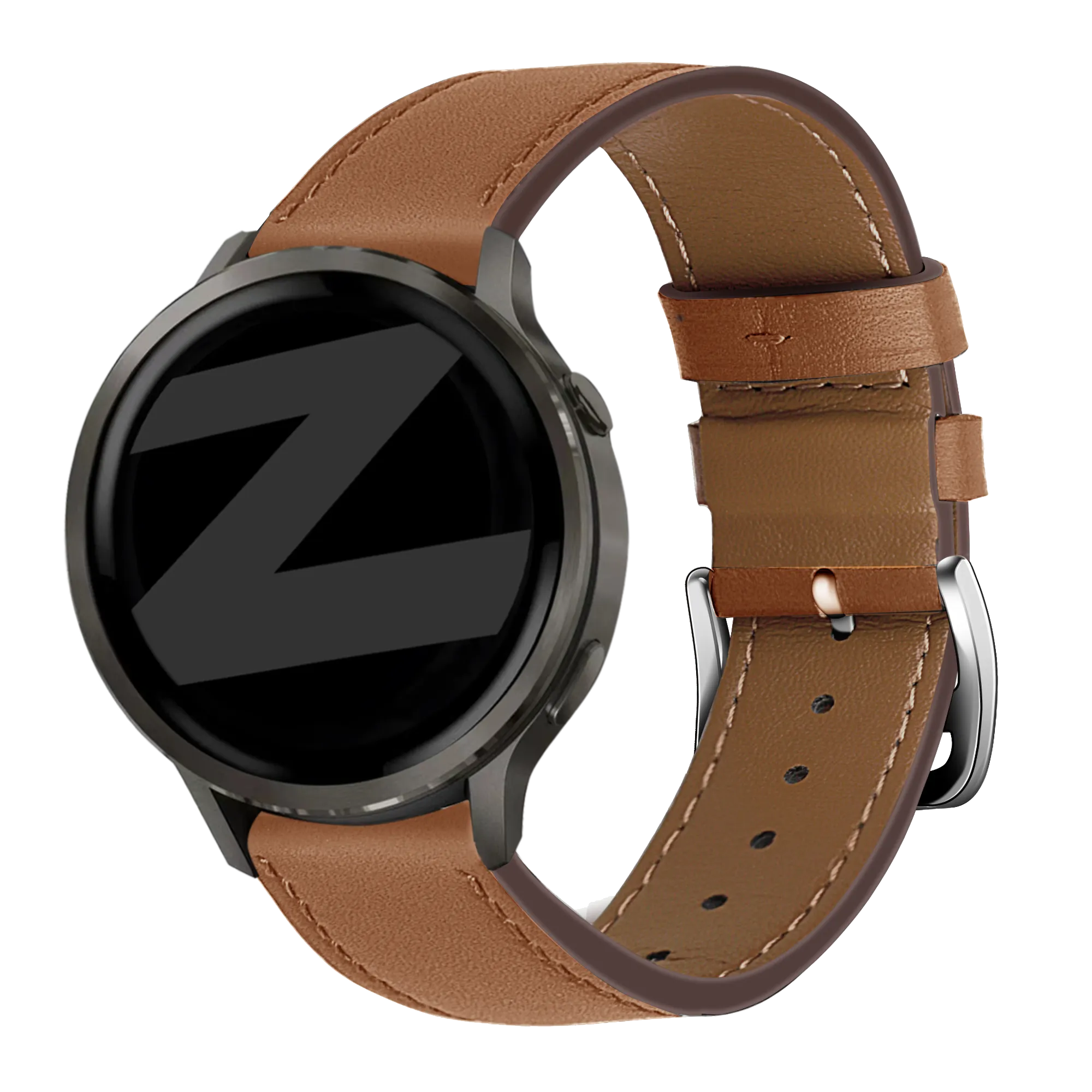 Bandz Garmin Forerunner 255 Lederarmband 'Deluxe' (Braun)