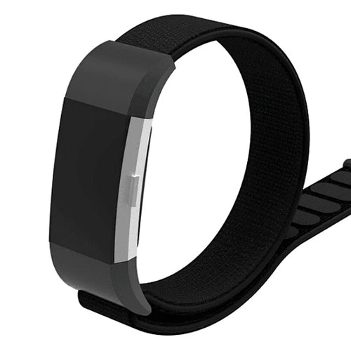 Nylon Strap, black, on a watch, 3/4 front view