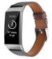 Fitbit Charge 4 Leder Damenarmband (Schwarz)